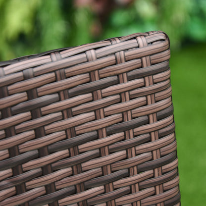 4 PC Rattan Chair Set, Patio Chairs Set, Cushioned Outdoor Rattan Furniture