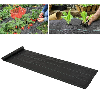 1x50m Weed Barrier Fabric Durable Convenient Design Weed Block Mat