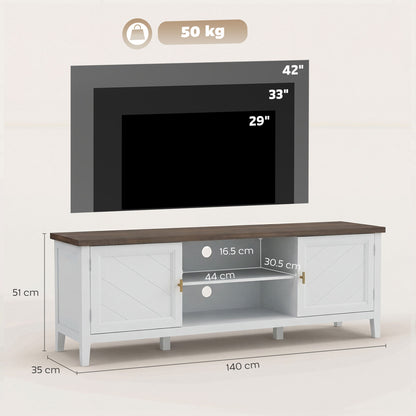Farmhouse TV Stand for TVs up to 42 Inch, Media Console Table