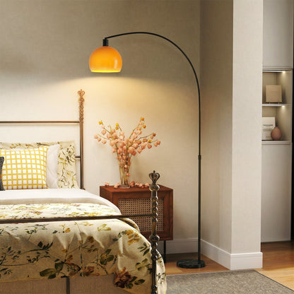 Floor Lamp for Living Room, Modern Standing Lamp with Shade & Foot Switch, Minimalist Tall Pole Lampshade for Bedroom, Office, Black