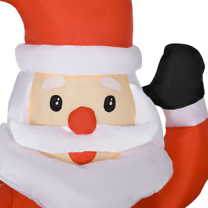 Inflatable Santa Claus with Sled and Reindeer Xmas Décor LED Lights