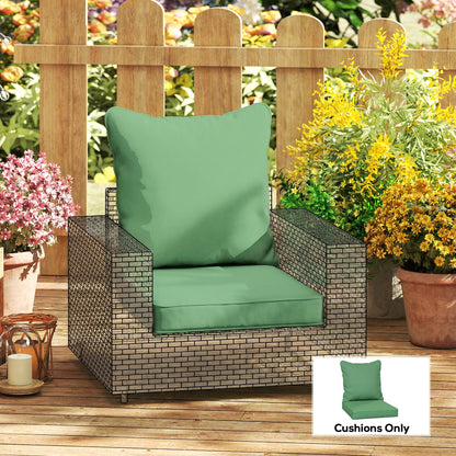 Garden Chair Cushion with Seat & Back Pad, CUSHION ONLY, Green
