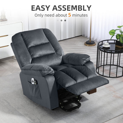 Lift Chair with Vibration Massage, Heat, Quick Assembly, Grey