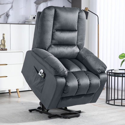 Lift Chair with Vibration Massage, Heat, Quick Assembly, Grey