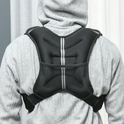 5KG Weighted Vest with Adjustable Straps, Pocket, Reflective Strips