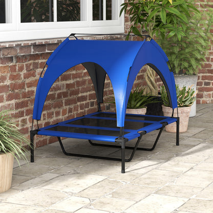 Cooling Raised Pet Bed w/ Washable Breathable Mesh, for Large Dogs, 106 x 76 x 94cm - Blue