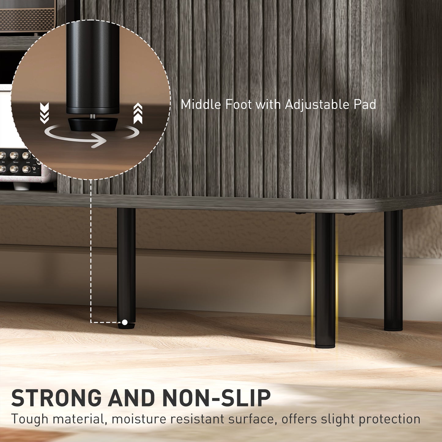 TV Unit for Living Room, TV Stand, Grey