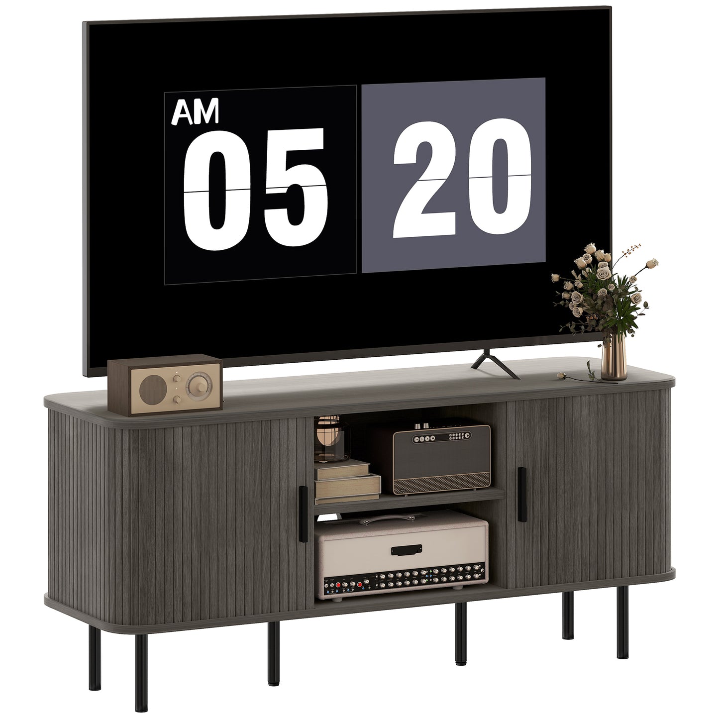 TV Unit for Living Room, TV Stand, Grey