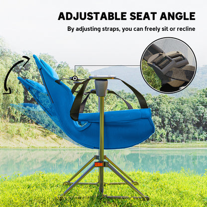 Hammock Camping Chair Set of 2, Adjustable Back Camp Chair, Blue