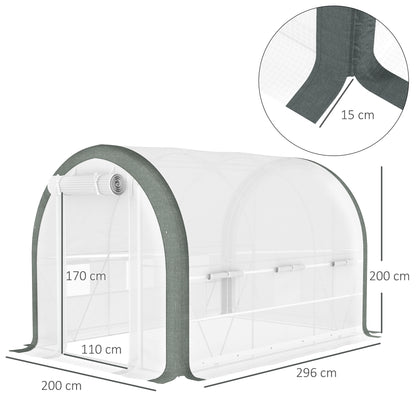 Walk-in Tunnel Greenhouse, Upgraded Structure, Mesh Door & Windows
