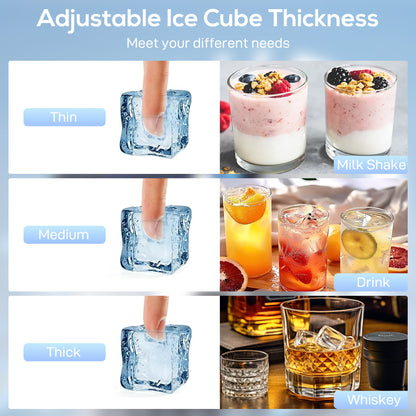 36kg/24H Commercial Ice Maker Machine with Auto Self-Cleaning