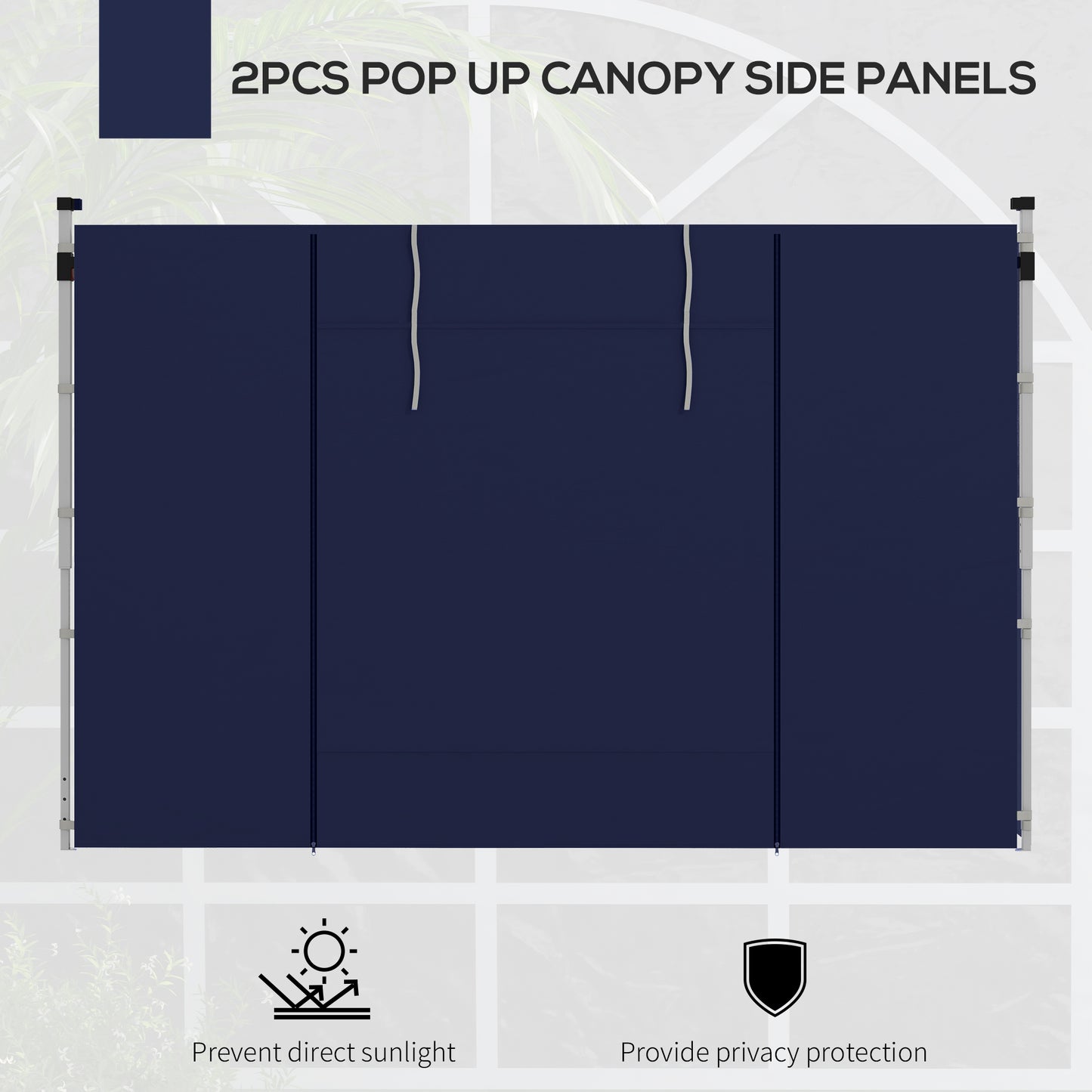 3x3(m) or 3x6m Pop Up Gazebo Side Panels Replacement, 2 Pack, Blue