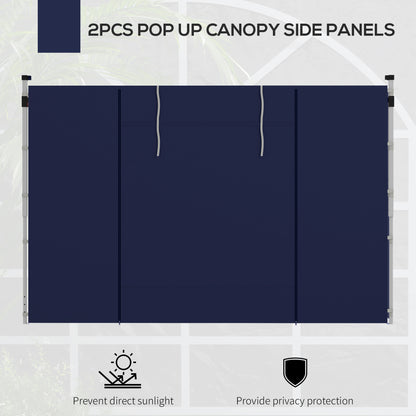 3x3(m) or 3x6m Pop Up Gazebo Side Panels Replacement, 2 Pack, Blue