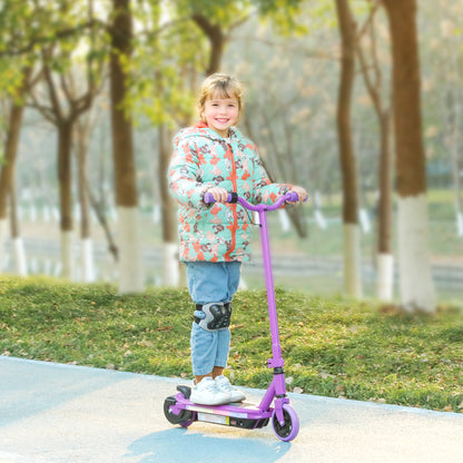 Electric Scooter for Ages 6-14 Years, with Colourful Lights, Purple