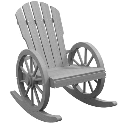 Adirondack Rocking Chair Porch Poolside Garden Lounging Grey