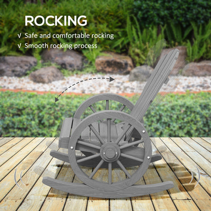 Adirondack Rocking Chair Porch Poolside Garden Lounging Grey