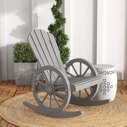 Adirondack Rocking Chair Porch Poolside Garden Lounging Grey