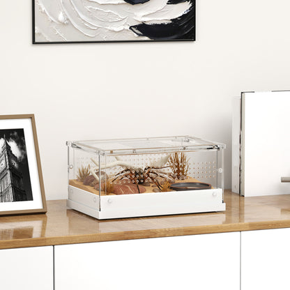 Reptile Terrarium, Vivarium Acrylic for Snake, Gecko, 30 x 20 x 15 cm