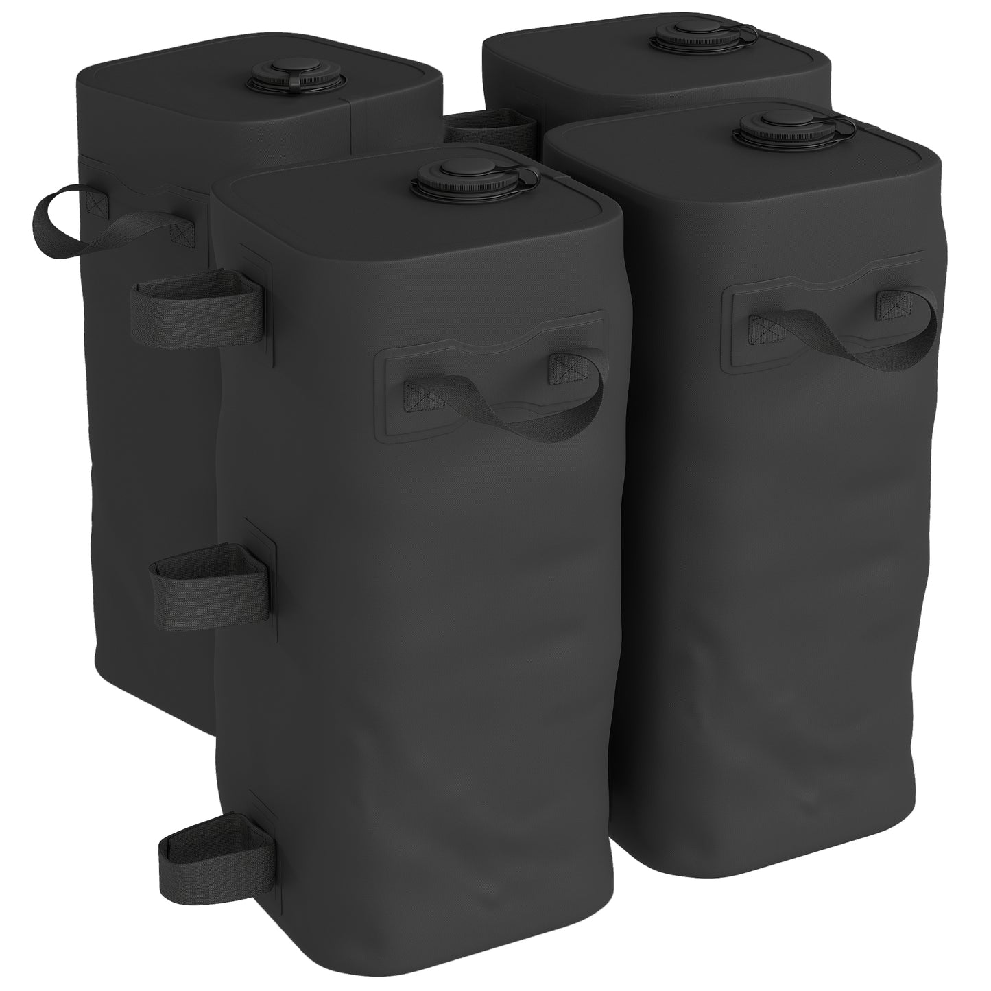 Set of 4 Heavy Duty Gazebo Weights Bags, 500D Sand Weights, Black