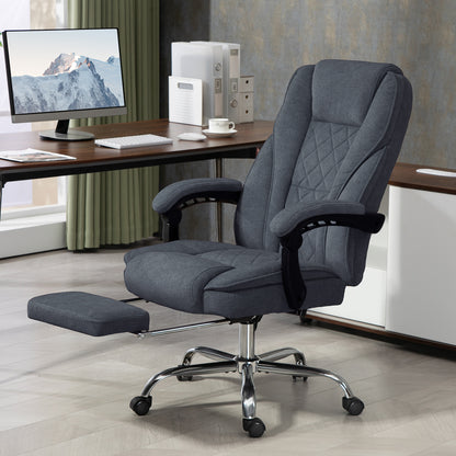 Massage Office Chair, Heated Reclining Desk Chair, Dark Grey