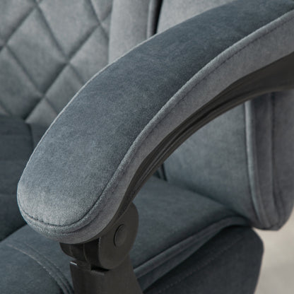 Massage Office Chair, Heated Reclining Desk Chair, Dark Grey