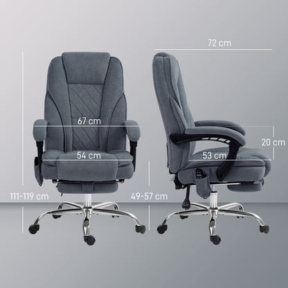 Massage Office Chair, Heated Reclining Desk Chair, Dark Grey