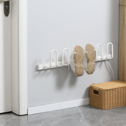 Wall Mounted Electric Shoe Dryer Shoe Warmers for Boots 3 Pairs White