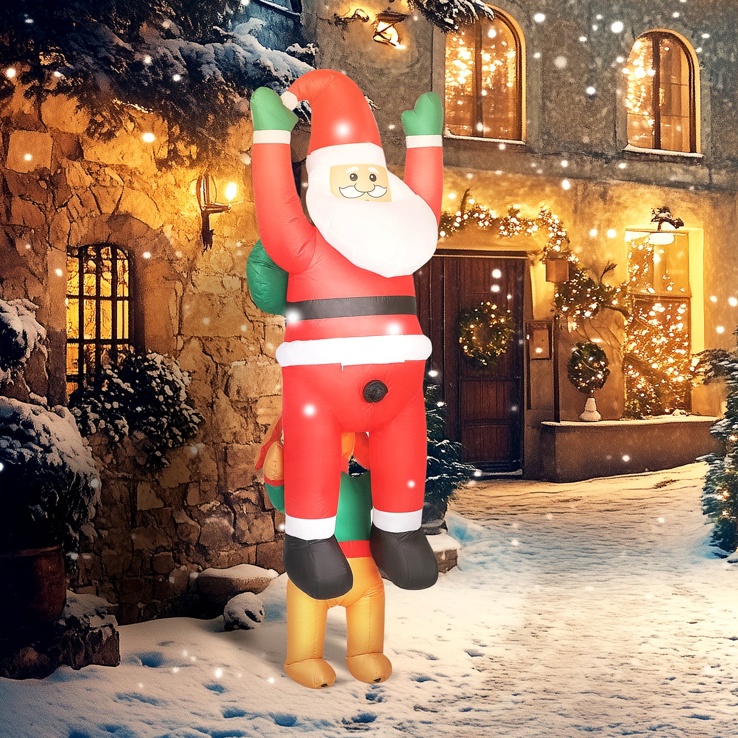 Blow Up Hanging Christmas Decoration with Built-in LED Lights