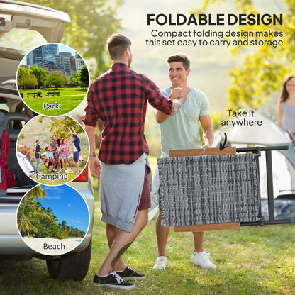 Outdoor Folding Dining Chair, Dining Chair, Light Grey