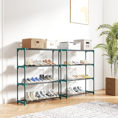 4-Tier Plant Stand Indoor Outdoor, Set of 2 Metal Plant Shelf
