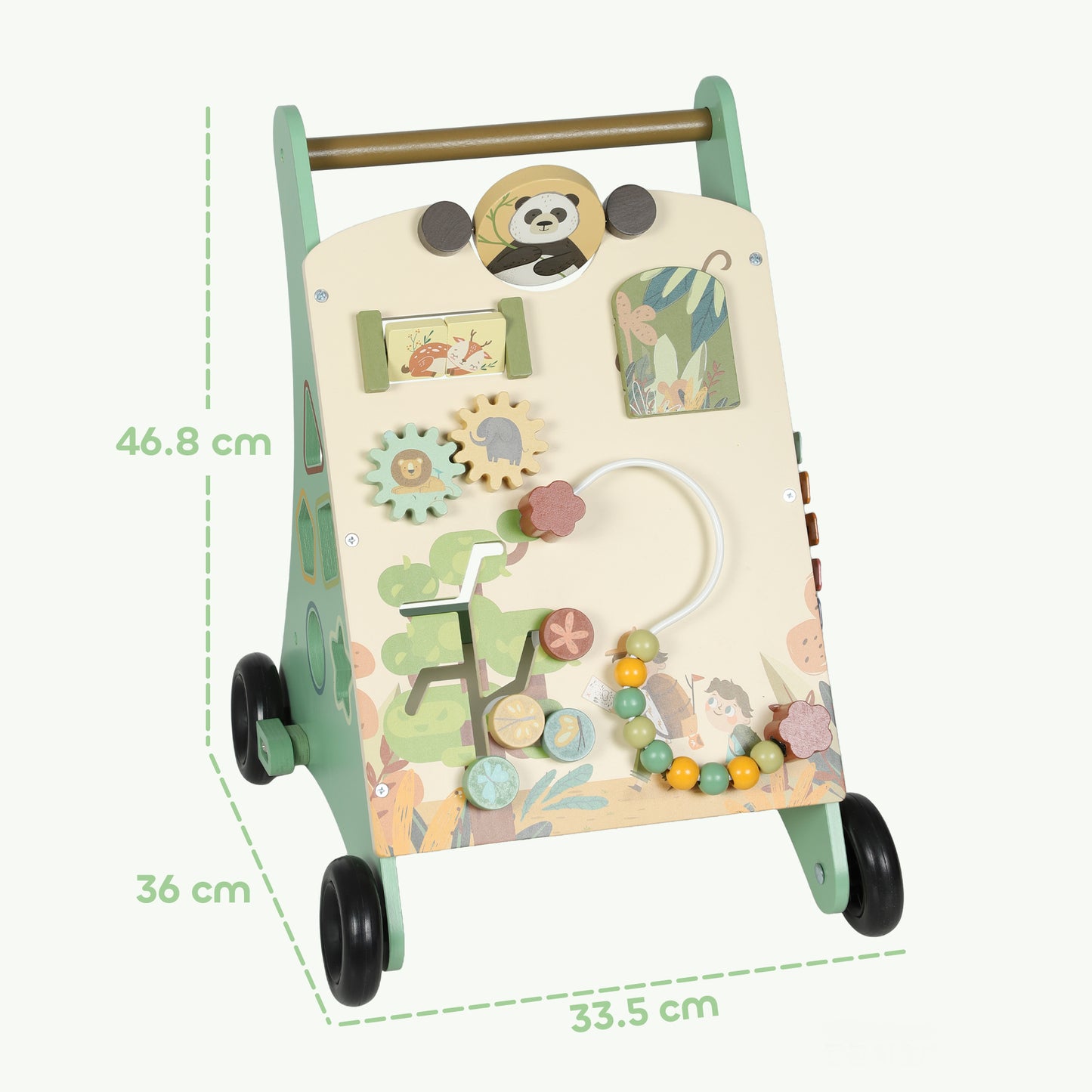 Wooden Baby Walker with Speed Control, Montessori-Inspired Centre
