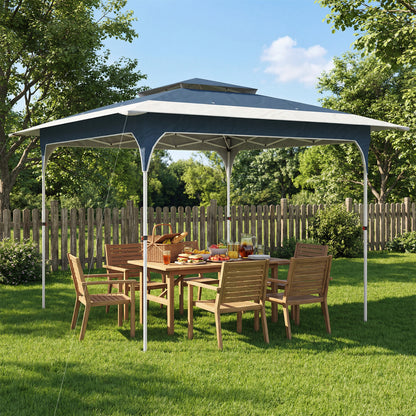 3.5 x 3.5 m Pop Up Gazebo, UPF50+ One-Touch Party Tent, Blue