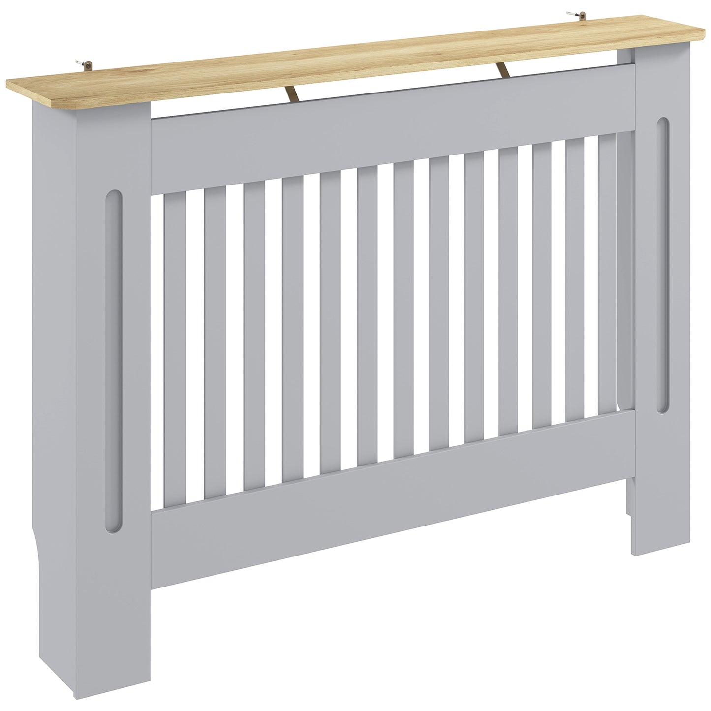 Radiator Cover Painted Slatted MDF Cabinet Lined Grill 112x19x81cm