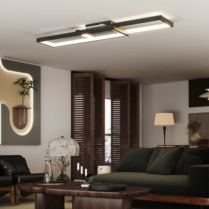 LED Ceiling Light, Dimmable Ceiling Light with Remote Control, Black