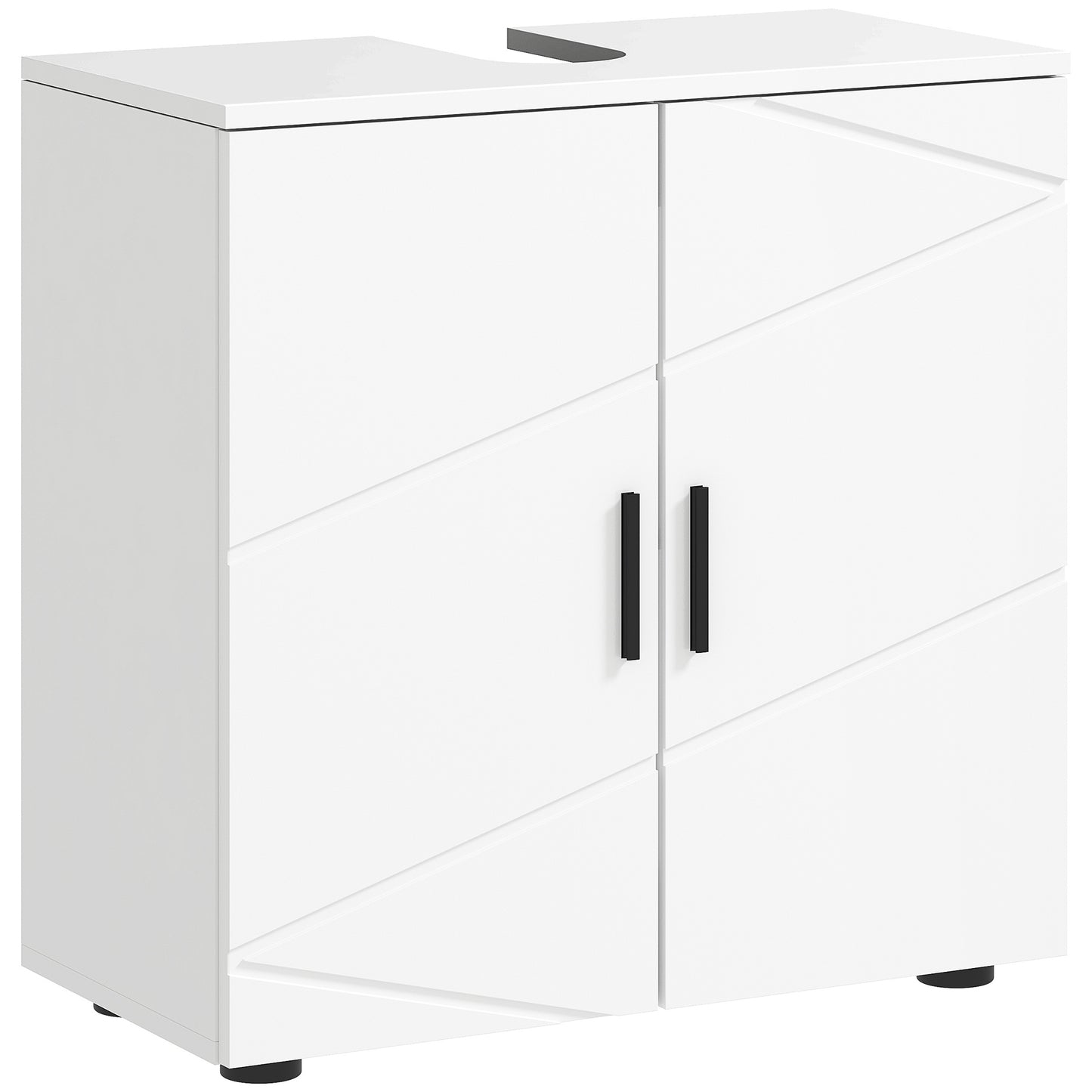 Bathroom Vanity Unit, Under Sink Cabinet with Shelf, White