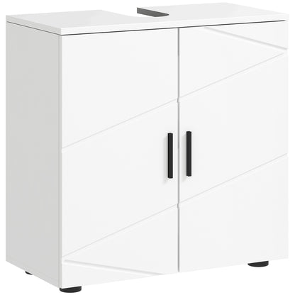 Bathroom Vanity Unit, Under Sink Cabinet with Shelf, White