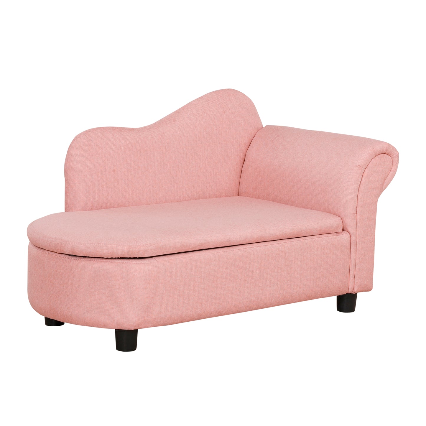 Kids Sofa Couch Toddler Armchair with Storage for Bedroom Pink