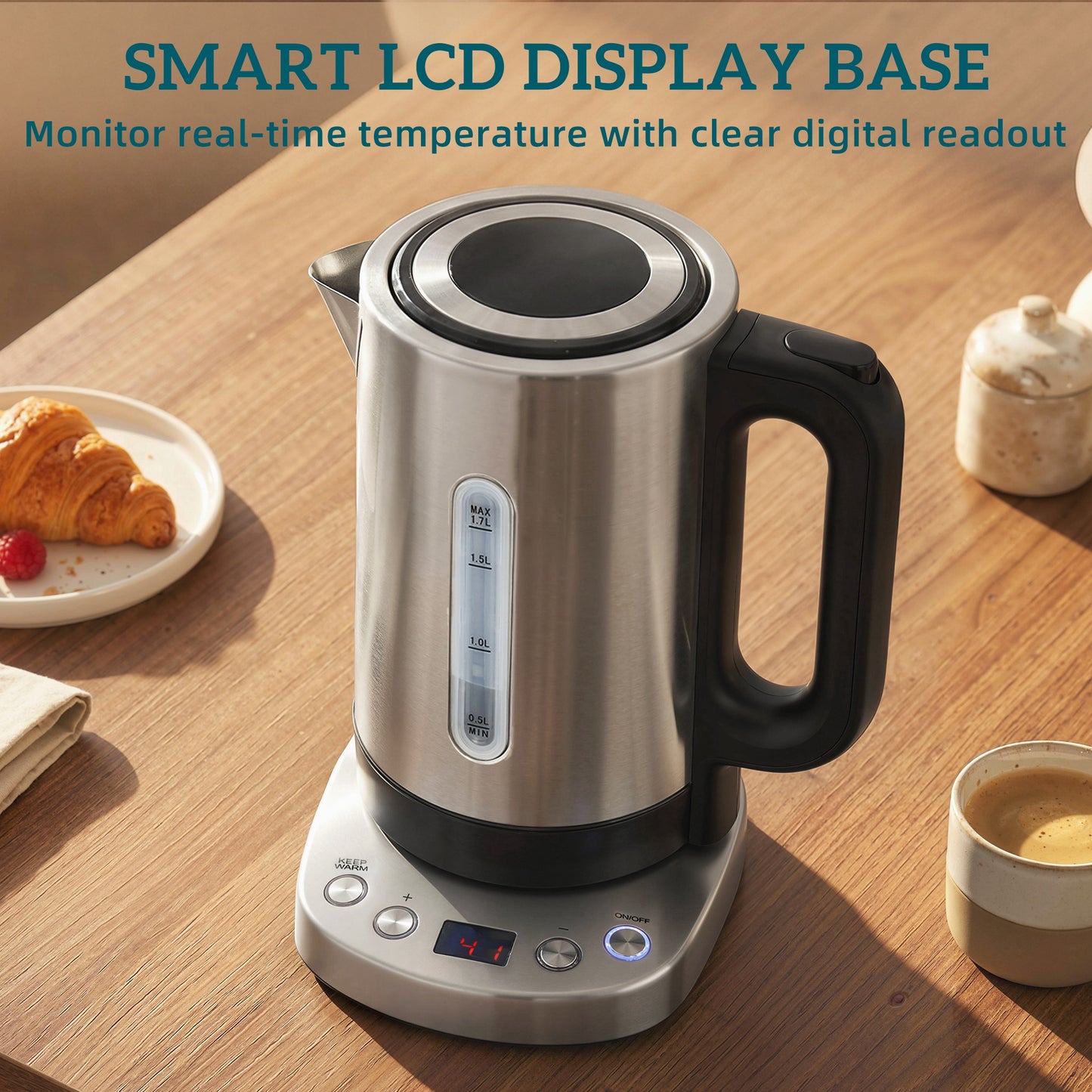Electric Kettle, 1.7L Fast Boil, 3kW Water Kettle with Strix Thermost