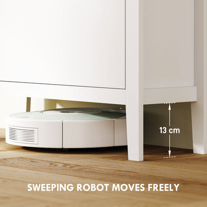 2 Drawer Shoe Cabinet with Flip Doors for Hallway, Entryway, White