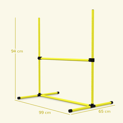 4 Pieces Dog Agility Training Equipment with Carrying Bag, Yellow