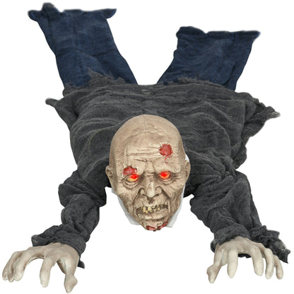 5.2ft Halloween Outdoor Decoration Crawling Zombie, Sound Activated