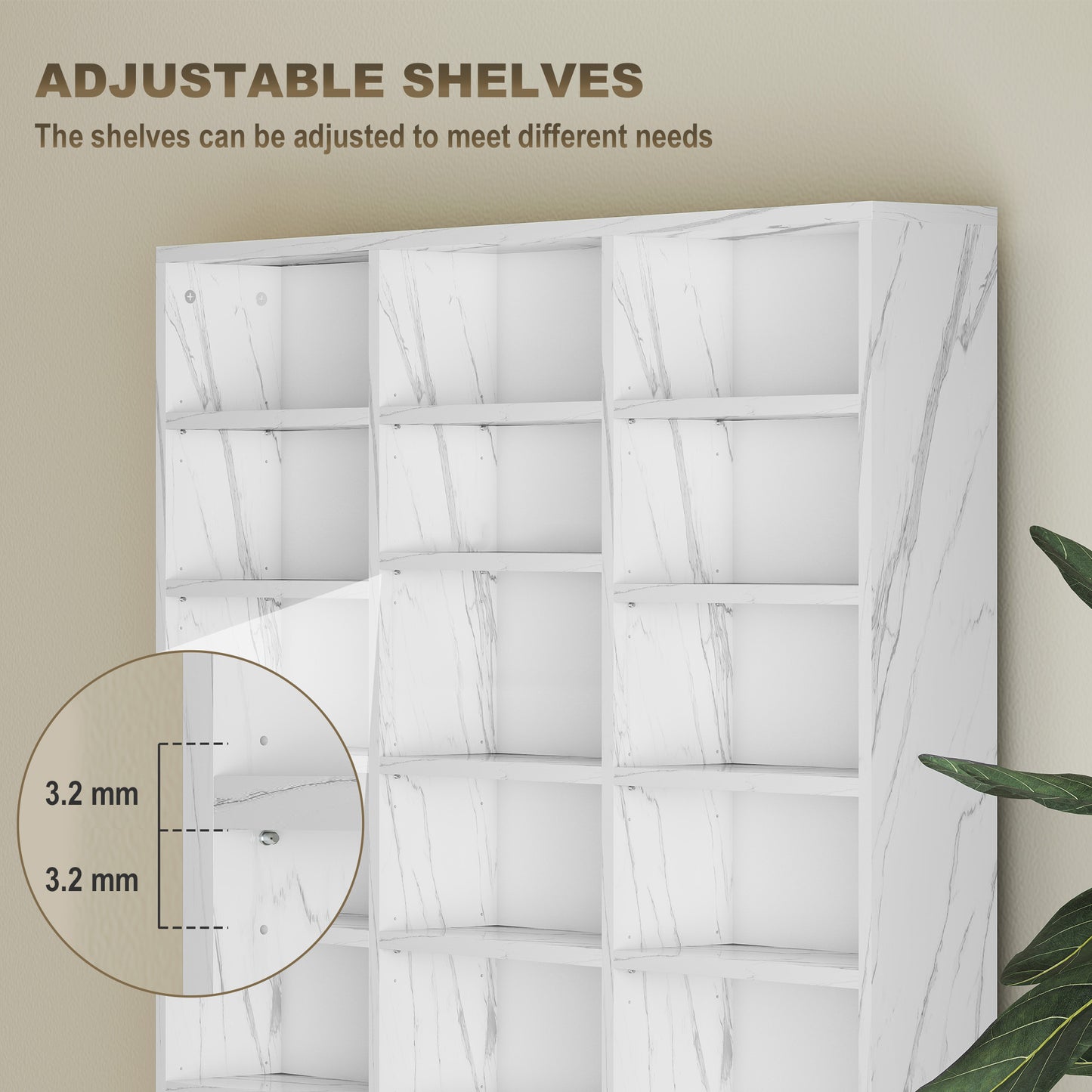 DVD CD Media Storage Rack, Video Display Unit, Marble Effect