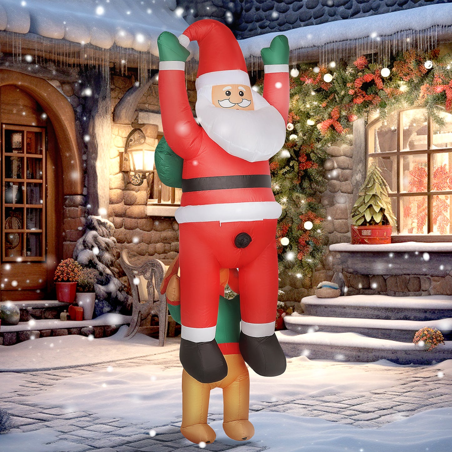 Blow Up Hanging Christmas Decoration with Built-in LED Lights