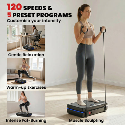 Vibration Plate Exercise Machine with 120 Speed Levels, 5 Programs