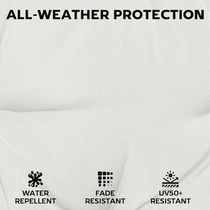 Seat Cushions with Machine Washable Cover Cream White