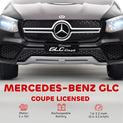 Mercedes-Benz GLC Licensed Kids Ride on Car with Remote, Black