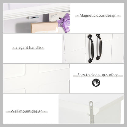 Bathroom Wall Cabinet, Medicine Cabinet w/ Adjustable Shelf, White