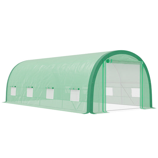 Walk-in Tunnel Greenhouse, Upgraded Structure, Mesh Door & Windows