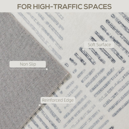 Non-Slip Large Rug for Living Room 290 x 200 cm, Grey