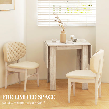 Folding Dining Table Extendable Kitchen Table Drop Leaf Table for 2-4